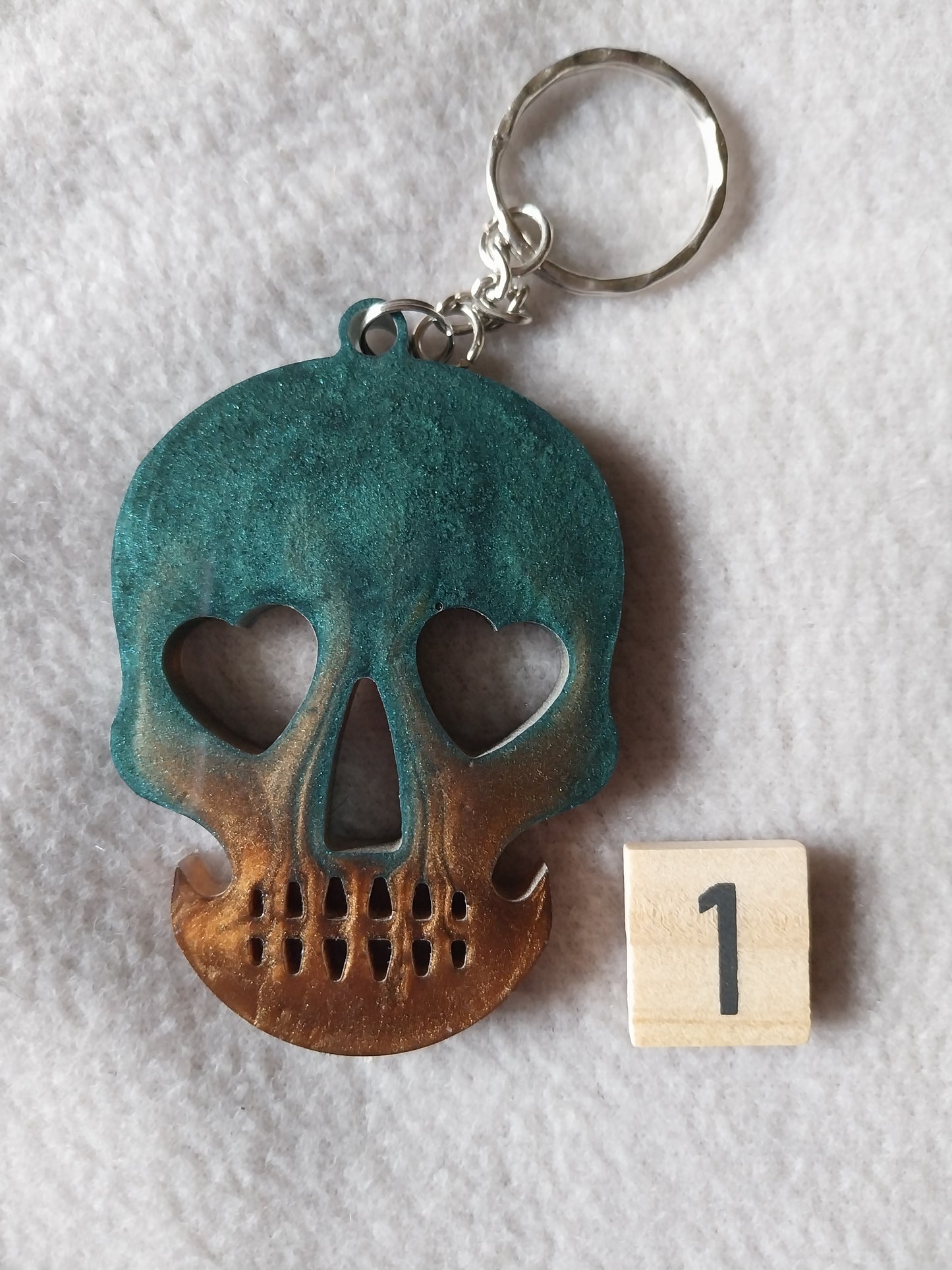 Porte-clefs tête de mort