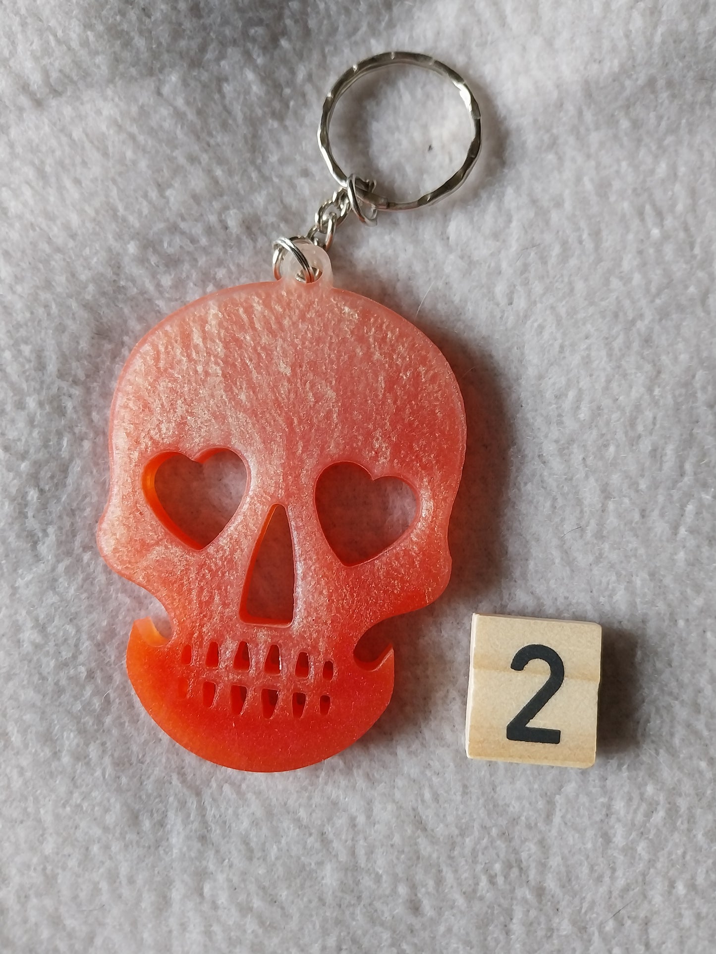 Porte-clefs tête de mort