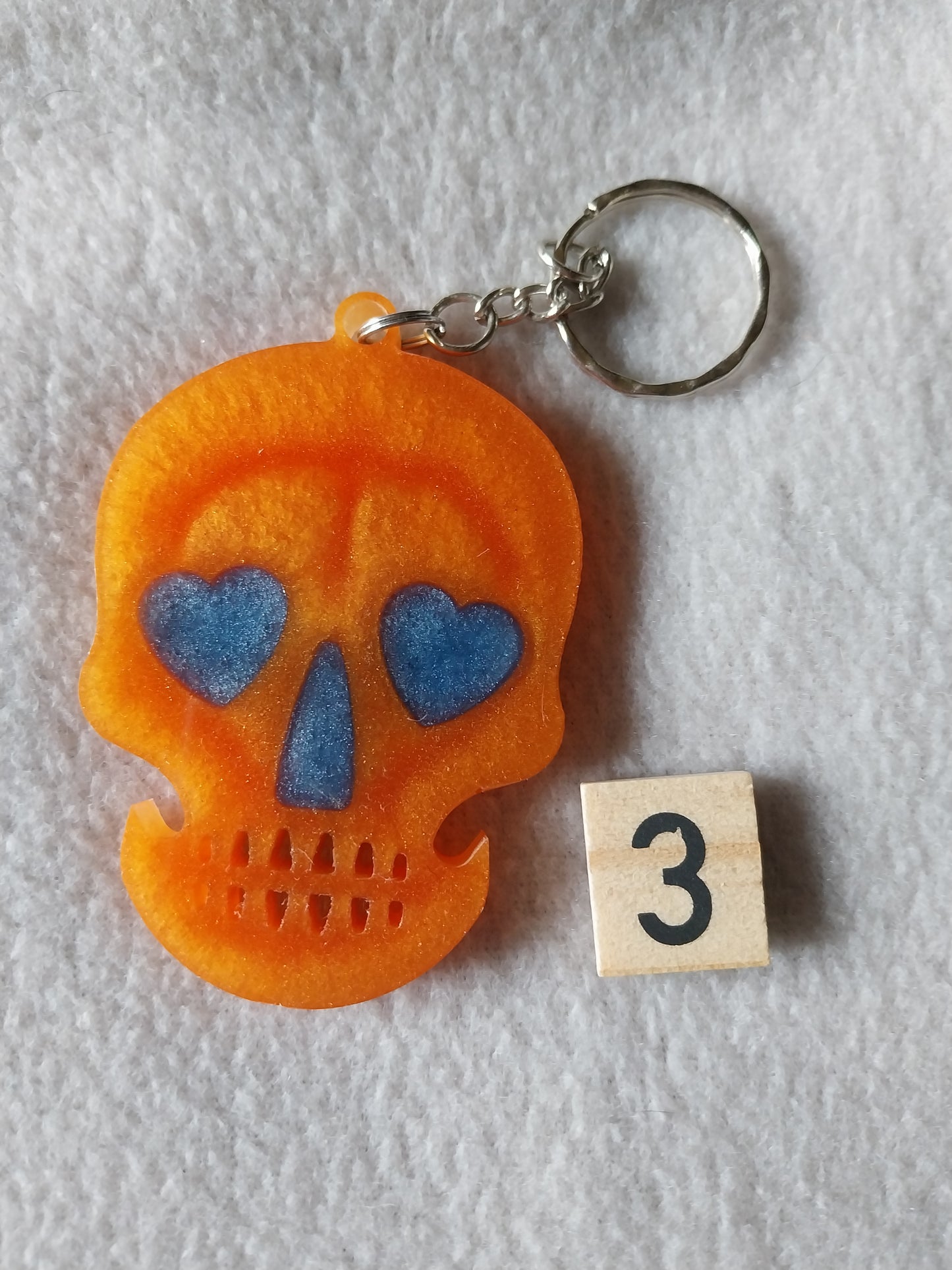 Porte-clefs tête de mort