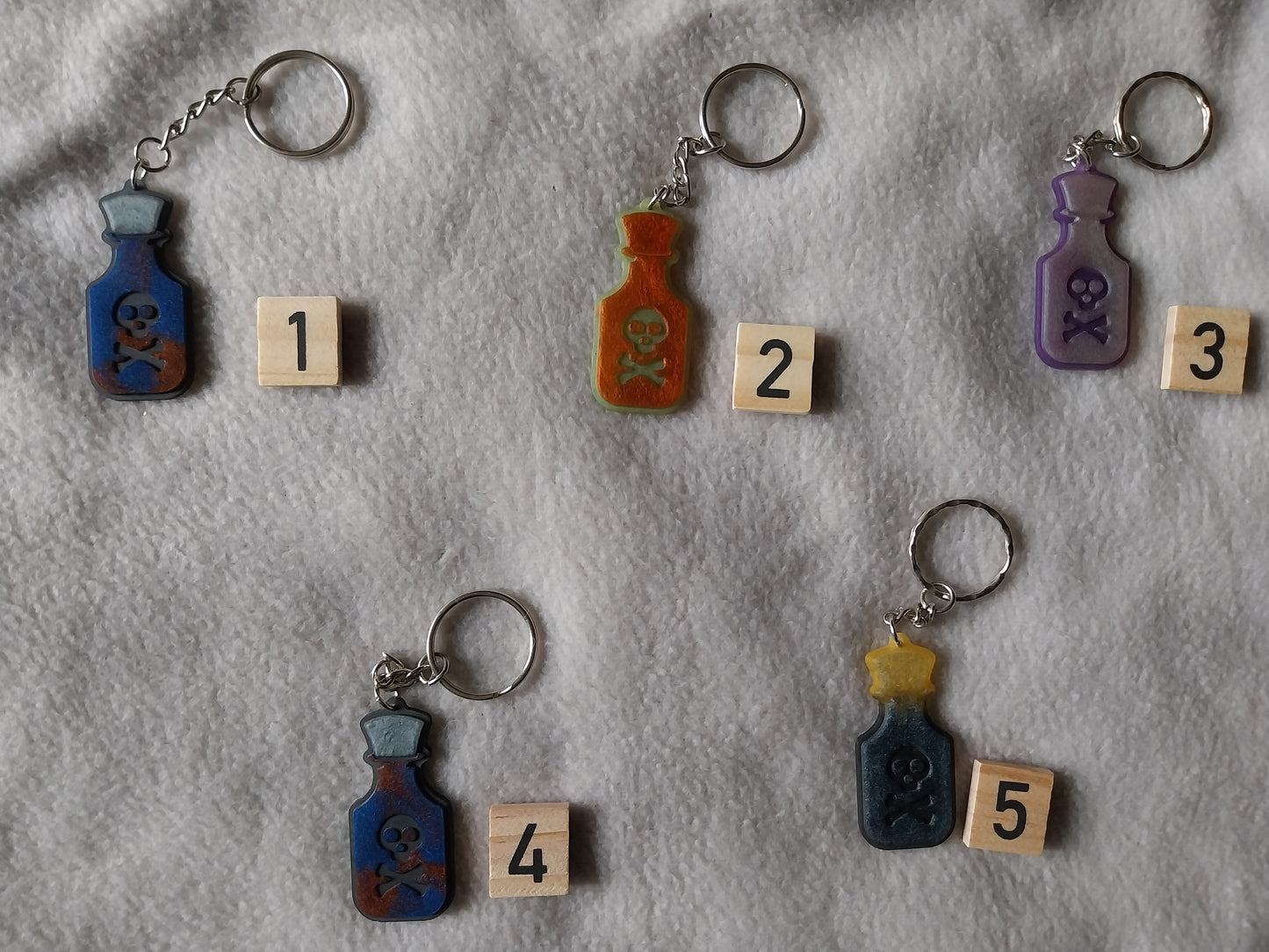Porte-clefs fiole de poison