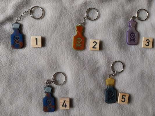 Porte-clefs fiole de poison