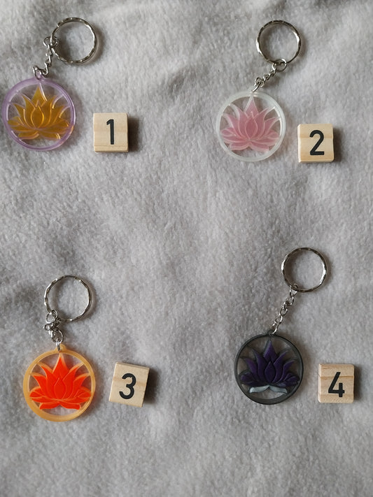 Porte-clefs fleur de lotus
