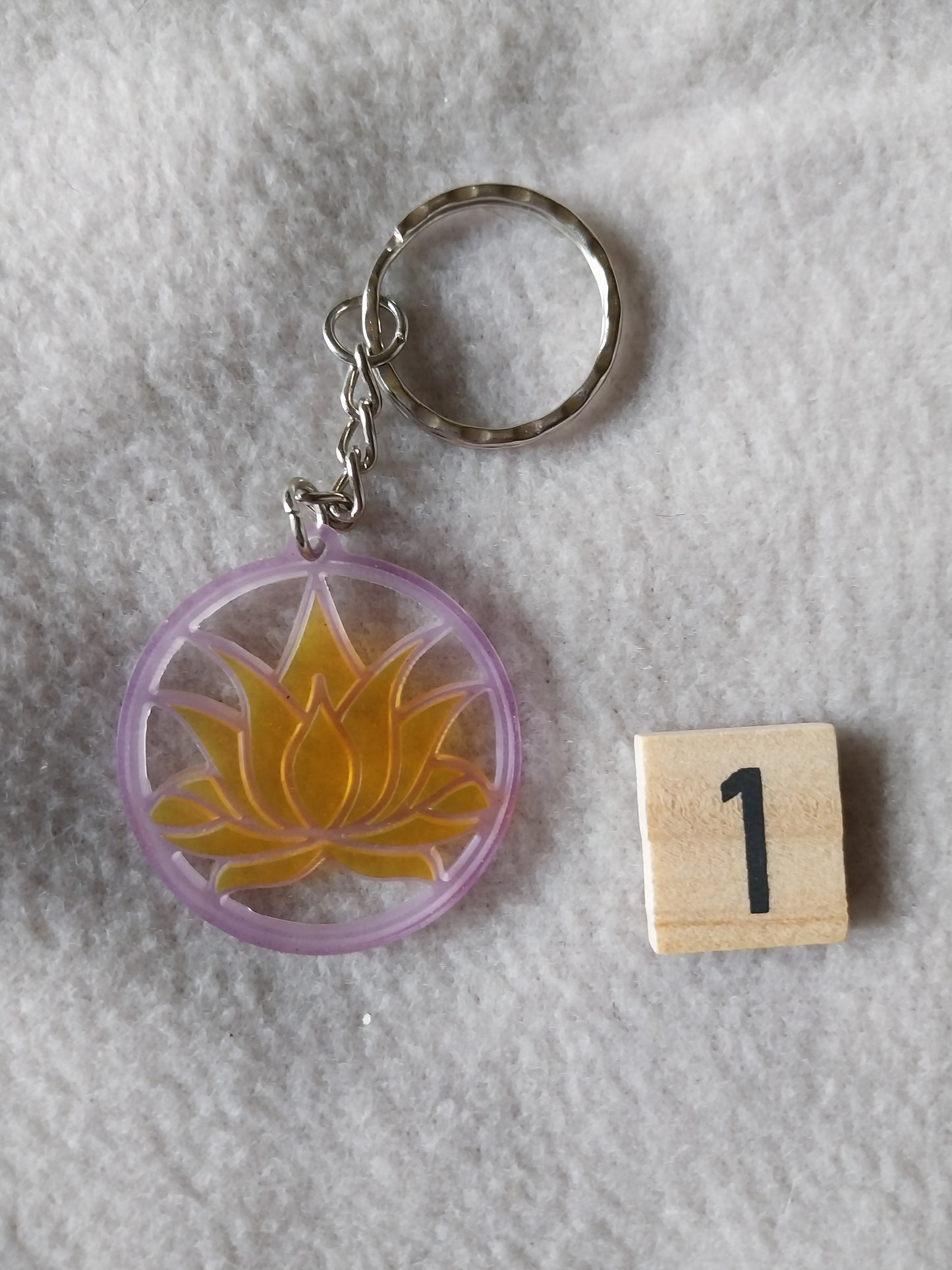 Porte-clefs fleur de lotus