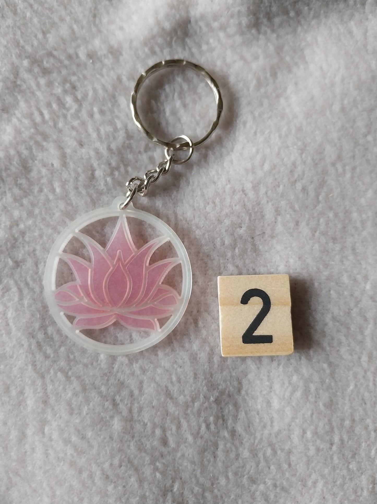 Porte-clefs fleur de lotus