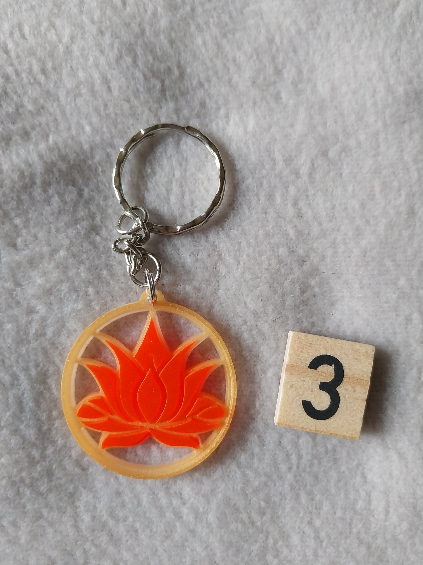 Porte-clefs fleur de lotus