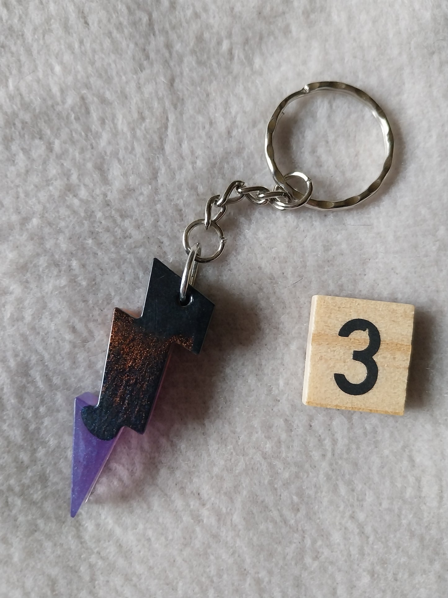 Porte-clefs éclair/rock